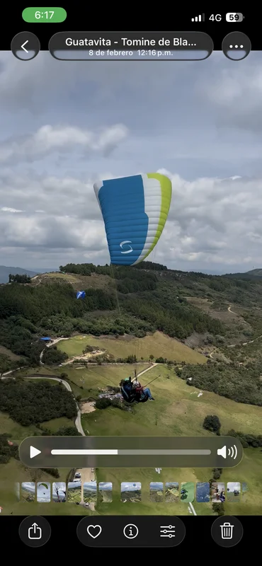 Juli disfrutando del vuelo